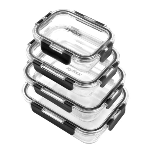 4 Piece Glass Storage Container Set