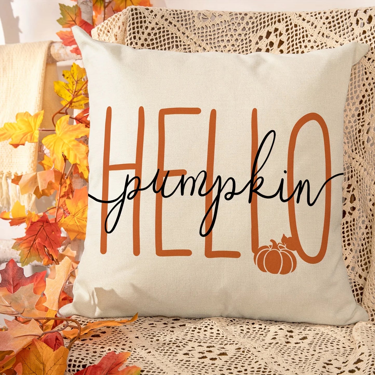 Vintage Pumpkin Cushion Cover