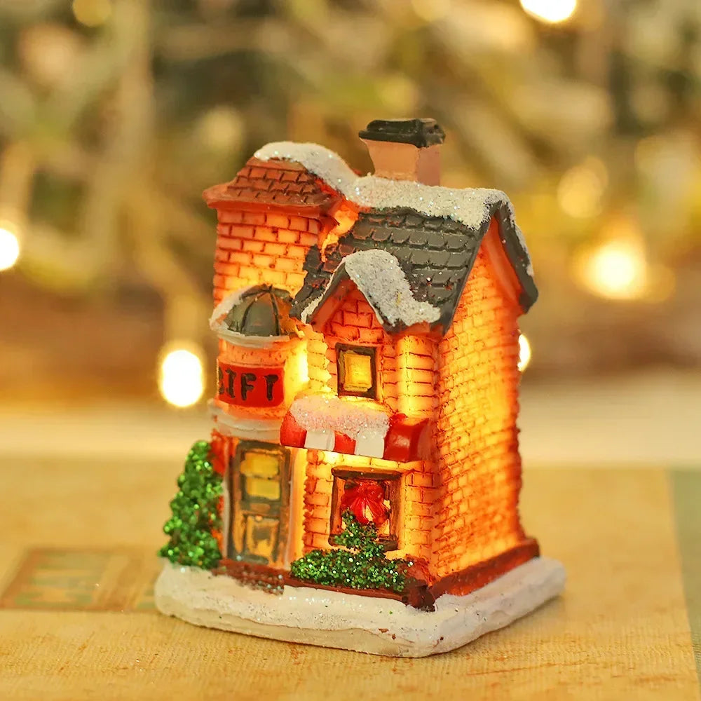 Christmas Snow House Decoration