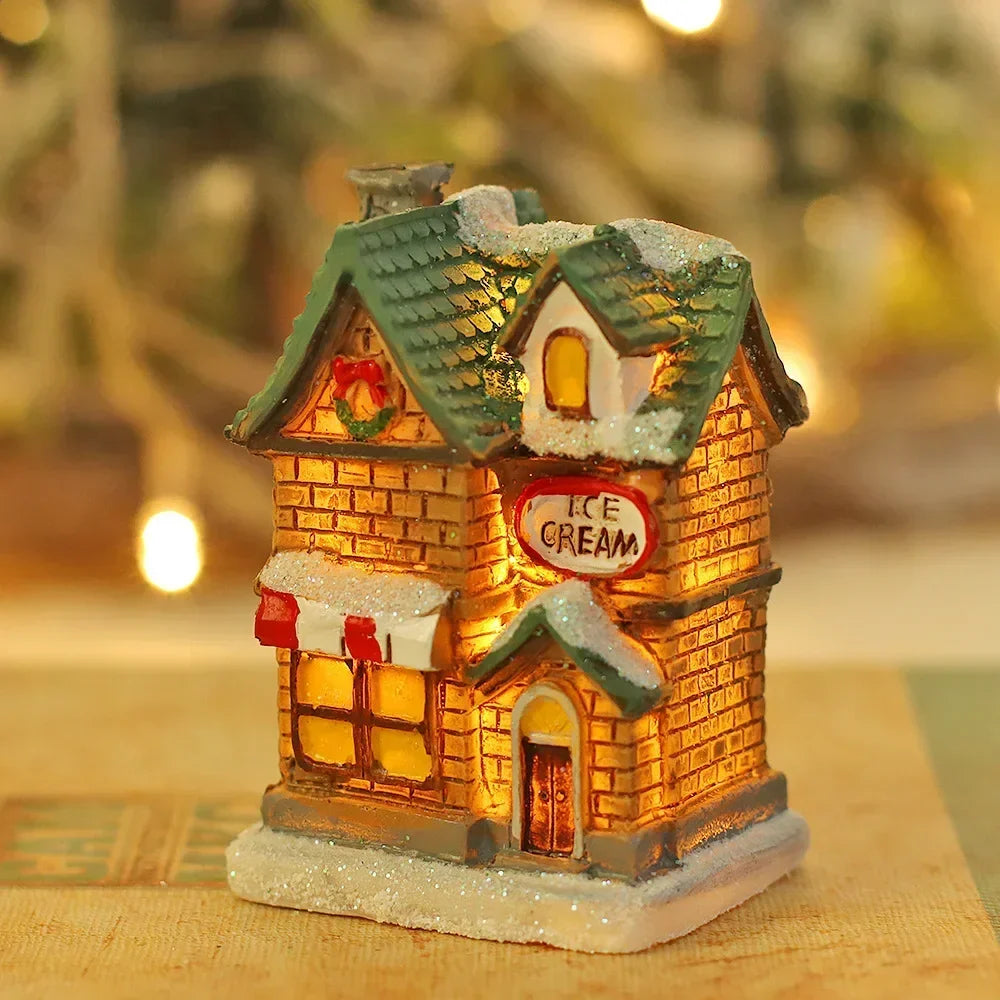 Christmas Snow House Decoration