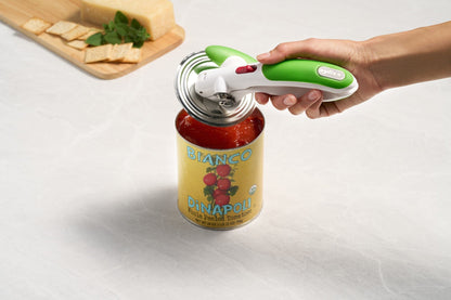 Lock N' Lift Can Opener with Lid Lifter Magnet, Green