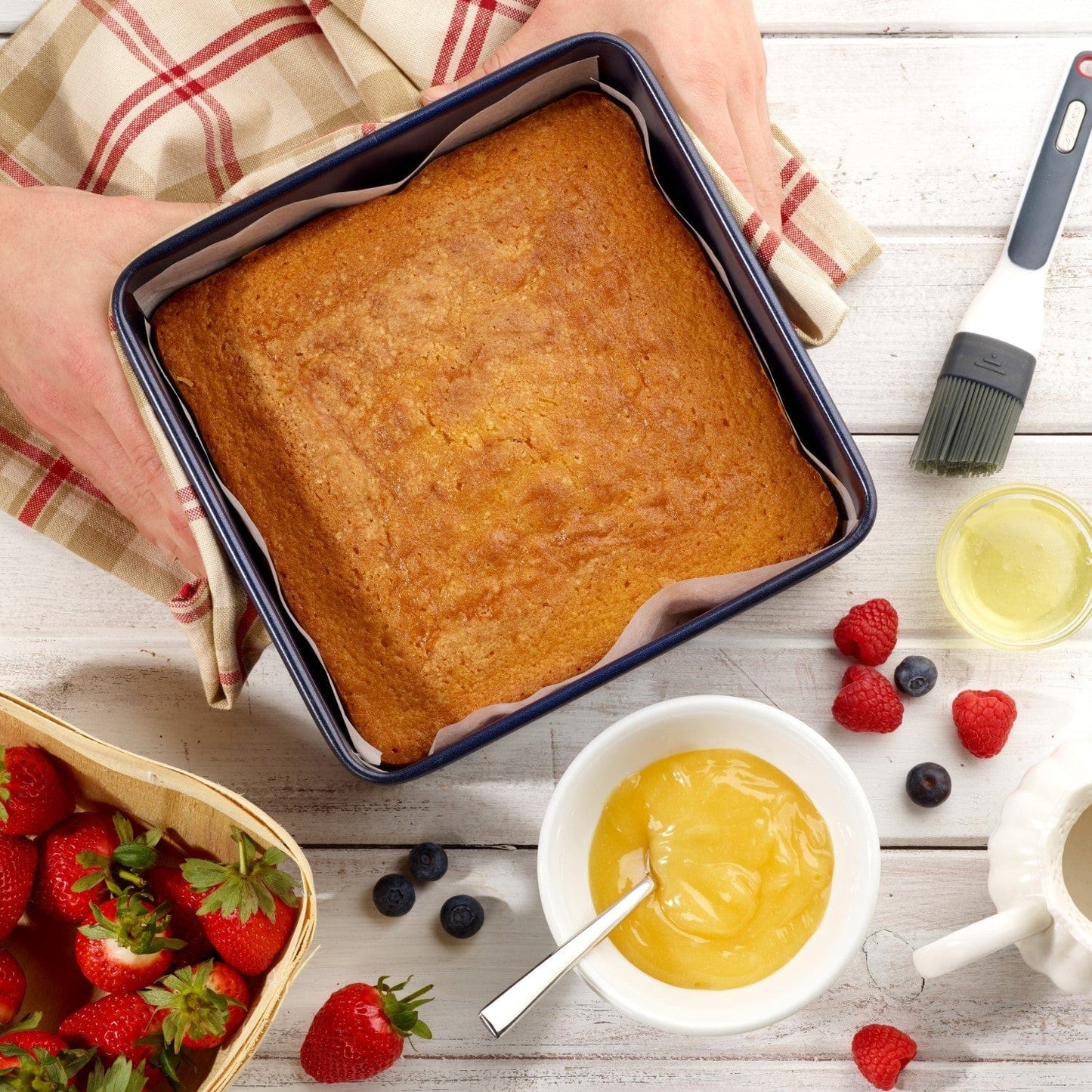 Nonstick Square Cake Pan with Removable Base 8 inch